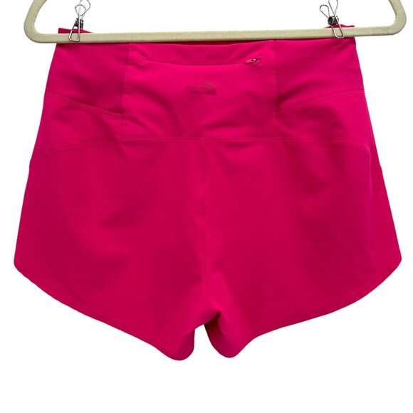 The North Face Womens Small Shorts Pull On Neon Pink Athletic Short Zipper - Picture 3 of 8